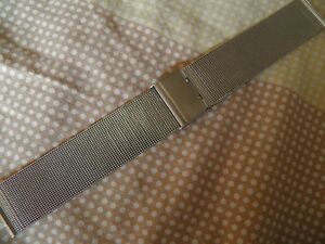 【貨物輸送無料】ウォッチ ブレスレットメッシュメイルミラネーゼアシエイオキシブル18 粍 bracelet neuf mesh maille milanaise acier inoxydable 男女兼用腕時計-腕時計