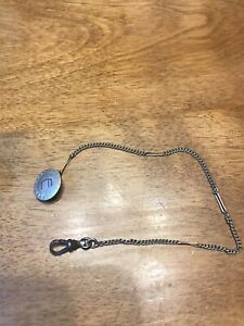 【送料無料】腕時計　アンティークヘイワードアールデコベストボタンウォッチチェーンantique hayward 1900s art deco brass vest button watch fob chain signed