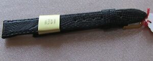 【送料無料】腕時計　ブレスレットドモントルクワールヴェリブルテジュスレザードノワールラージュールbracelet de montre cuir veritable tejus lezard noir largeur 14 mm neuf 14,235円