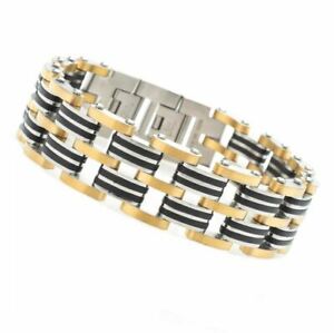 【送料無料】腕時計　インビクタメンズステンレススチールオートバイチェーンブレスレットinvicta elements mens stainless steel 875 motorcycle chain bracelet slvergld