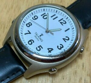 【送料無料】腕時計　シルバーラジオアナログバッテリーoem men silver atomic radio controlled talking analog watch hours~ battery