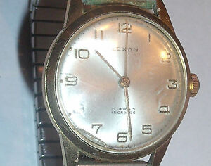 【送料無料】腕時計　ヴィンテージメンズレキソンゴールドメッキランニングvintage mens lexon gold plated wristwatch running 14,585円