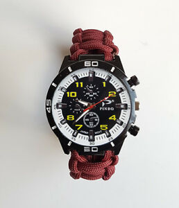 【送料無料】腕時計　パラシュートパラスパラコードウォッチparacord watch with the parachute regiment paras colours a great gift 15,584円