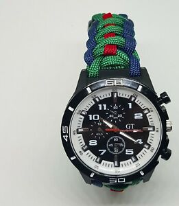 【送料無料】腕時計　ロイヤルウェールズパラコードウォッチparacord watch with the royal welsh regiment rwr colours a great gift