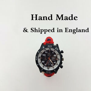 【送料無料】腕時計　アレクサンドラカラーパラコードウォッチparacord watch in queen alexandras royal army nursing corps qaranc colours