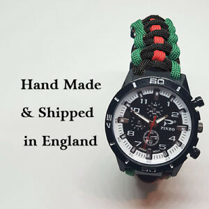 【送料無料】腕時計　ヨークシャーパラコードウォッチparacord watch with the yorkshire regiment tyr colours a great gift