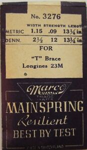【送料無料】腕時計　ロンジンメインスプリングブレースnos mainspring for longines 23m tbrace length 1314