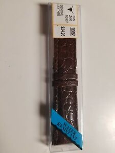 【送料無料】腕時計　ハドリーローマブラウンレザーストラップhadleyroma 24mm brown genuine leather water resistant watch strap