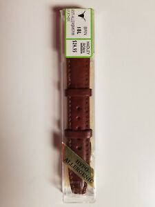 【送料無料】腕時計　ハドリーローマロングブラウンアンチレザーウォッチストラップhadleyroma 18mm long brown antiallergy leather watch strap