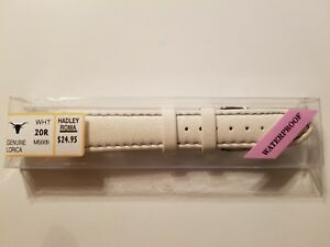 【送料無料】腕時計　ハドリーローマホワイトロリカウォッチストラップhadleyroma 20mm white genuine lorica waterproof watch strap