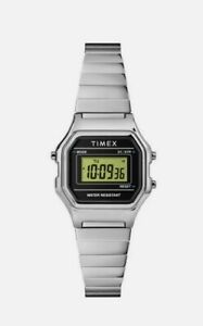 【送料無料】腕時計　タイムスレディースクラシックスクエアデジタルミニウォッチシルバーtimex womens classic square digital mini watch silver