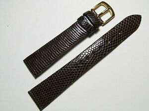 【送料無料】腕時計　ハドリーローマウォッチストラップメンズブラウントカゲhadleyroma ms700 20mm watch strap mens brown genuine lizard