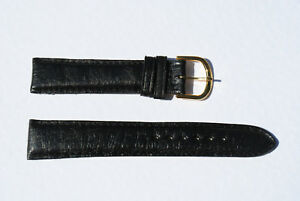 【送料無料】腕時計　ブレスレットモントルアウトルシュヴェリタブルノワールbracelet montre autruche veritable noir 18mm