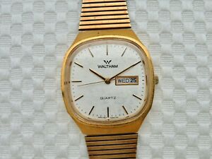 【送料無料】腕時計　メンズヴィンテージウォルサムデュアルデイトクォーツmens vintage waltham xd838 dual date quartz wristwatch works great