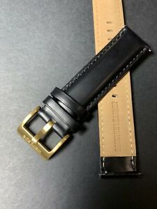 【送料無料】腕時計　エイプレザーウォッチストラップブラックゴールドバックルクイックリリース