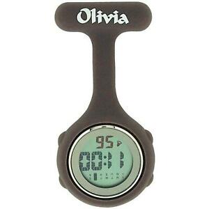 【送料無料】腕時計　オリビアコレクションブラウンデジタルシリコーンフォブウォッチolivia collection brown digital multi function silicone nurses fob watch toc148
