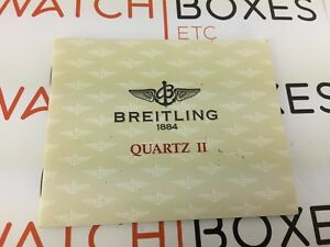 【送料無料】腕時計　ブライトリングクォーツウォッチブックレットヴィンテージbreitling quartz ii watch booklet vintage 100 genuine
