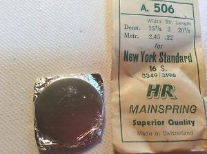【送料無料】腕時計　スタンダードメインスプリングスイスhr nos ny standard 16s 33493196 hr mainspring swiss made a 506