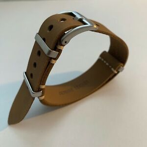 【送料無料】腕時計　ブラシカーフレザーストラップtptg10 nato brushed calf leather strap tan 20mm22mm