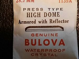 【送料無料】腕時計　ヴィンテージブローバシュノーケルクリスタルnos vintage bulova snorkel armored w reflector 287mm watch crystal 1139a