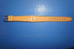 【貨物輸送無料】ウオッチ サイマソフトレザータンウォッチストラップスイスcyma soft leather tan watch strap 18粍 swiss made