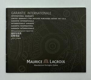 【送料無料】腕時計　モーリスロワmaurice lacroix international watch warranty booklet 15,385円