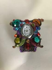 【送料無料】腕時計 クリスタルバタフライクォーツウォッチボックスcrystal butterfly quartz watch no box