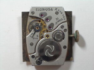 【送料無料】腕時計 エルギングレードジュエルムーブメントused elgin grade 538 21jewel complete wristwatch movement m874|hokushin