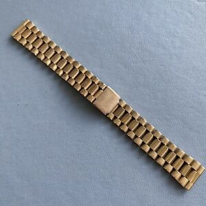 【送料無料】腕時計　ヴィンテージイエロートーンステンレススチールブレスレットvintage yellow tonestainless steel wristwatch bracelet