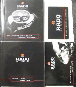 【送料無料】腕時計　オリジナルクロノグラフウォッチカードブックrado original chronograph watch instruction manual guarantee warranty card books｜hokushin