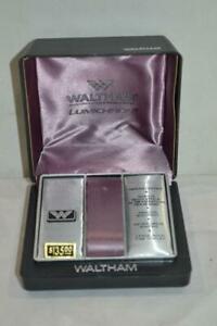 【貨物輸送無料】ウオッチ ヴィンテージウォルサムルミクロンウォッチボックスケースvintage waltham lumichron watch box case  *free ship usa