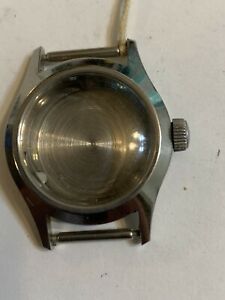 【貨物輸送無料】ウオッチ クリストルクラウンベゼルステンレススチールウォッチケースgents stainless steel watch case with crystsl and crown 2920 粍 across bezel