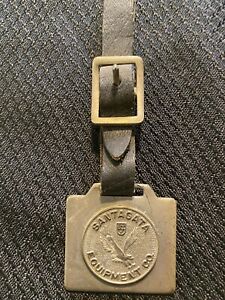 【送料無料】腕時計　ヴィンテージサンタガタコウォッチレザーストラップvintage santagata equipment co watch fob w leather strap
