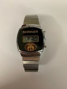 【貨物輸送無料】ウオッチ ヴィンテージシュリンガーデジタルウォッチvintage shriner digital watch