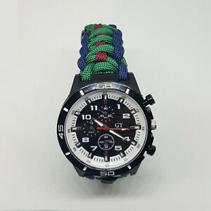 【送料無料】腕時計　パラコードウォッチロイヤルアーミーデンタルコープカラーparacord watch with royal army dental corp colours a great gift