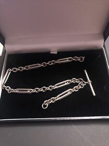 【送料無料】腕時計　アンティークビクトリアシルバーウォッチチェーンチェーンインチantique victorian silver watch chain fob tbar graduated chain 13 inches