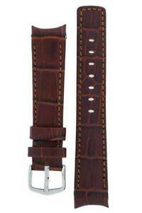 【送料無料】腕時計　ディアプリンシパルエンドレザーウォッチストラップゴールデンブラウンhirsch principal curved end leather watch strap golden brown 18mm