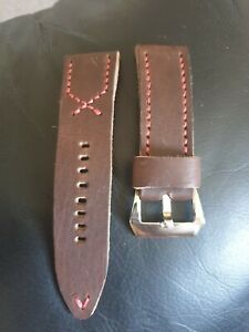 【送料無料】腕時計　ハンドメイドストラップホーウィーンレザーミスタービッグダディ27mm handmade watch strap horween leather mr big daddy compatible