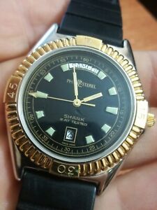 【送料無料】腕時計　フィリップエステレルシャーククォーツカレンダーイータスイスファンツィオナンテphilip esterel shark quartz calendar eta swiss made not working non funzionante