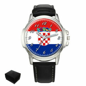【送料無料】腕時計　クロアチアクロアチアメンズプレゼントcroatia croatian flag gents mens wrist watch birthday gift engraving