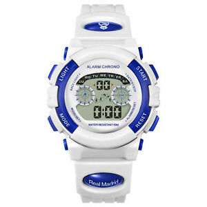 【送料無料】腕時計　レアルマドリードデジタルウォッチホワイトジュニアキッズサッカーreal madrid digital watch white junior kids football fanatics