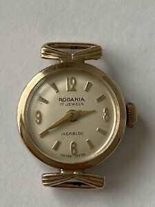 【送料無料】腕時計　モントルロダニヤヴィンテージフェムプラークミクロンmontre rodania vintage femme plaque or 20 microns eta 2410
