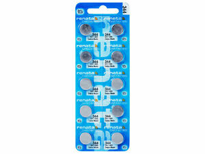 【送料無料】腕時計　レナータピラバタリアオロロギフリー10 x renata 344 pila batteria orologio mercury free silver oxide sr1136sw 155v