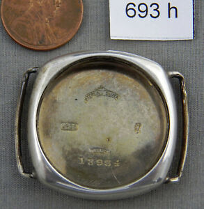 【送料無料】腕時計　ヴィンテージスターリングケースワイヤーラグスイスローズvintage wwi era sterling wrist watch case only, wire lugs, swiss, rose w co