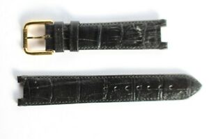 【送料無料】腕時計　ブレスレットモントルクワールクロコノワールtissot bracelet pour montre cuir croco noir 39927