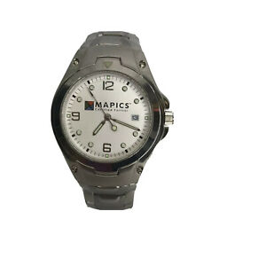 【送料無料】腕時計　ソフトウェアメンズラージウォッチステンレスmapics software mens large watch water resistant stainless steel tech