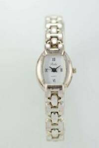 【送料無料】腕時計　ステンレスアンティークシルバーバットホワイトクォーツrelic watch womens stainless antiqued silver water resistant batt white quartz