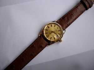 【送料無料】腕時計　ファコンオートリッシュブレスレットマロンゴールドクチュールトンシュルトン20 mm veau veritable facon autruche bracelet marron gold couture ton sur ton