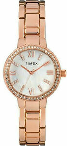 【送料無料】腕時計　ローズゴールドブレスレットウォッチケースクリスタルtimex tw2t58500, womens rose gold bracelet watch, 30mm case,crystals