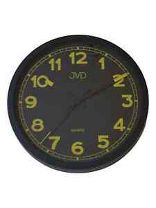 【送料無料】腕時計　ウォールクロッククォーツアナログマットメタルモダンイエローjvd ha121 wanduhr quarz analog matt metall modern in gelb
